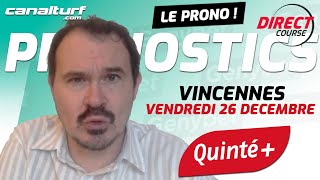 emission video des courses turf pmu du Vendredi 26 décembre 2025