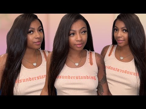 Peruvian lace front wig straight hair 20inch