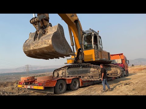 Transporting On Site The Liebherr 974 Excavator - Sotiriadis/Labrianidis Mining Works