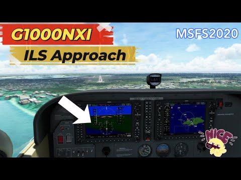 Msfs2020*G1000NXI ILS Landing tutorial* Entering the FPL & Approach/W FREQ'S Cessna 172
