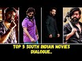 Top 5 South Indian Movies Dialogue In Hindi Jr NTR Allu Arjun Yash Maari