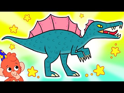 Club Baboo Dinosaurs | Scary Funny Dinosaur Cartoon | T-Rex, Spinosaurus, Triceratops, Brachiosaurus