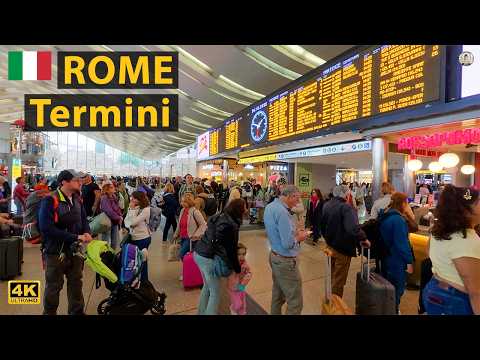Walking around TERMINI Station and Piazza Repubblica and nearby in 4K | Rome Walking Tour Oct 2025