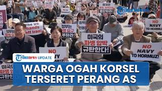 Bela Iran, Warga Korsel Demo Tolak Pengiriman Kapal Perang ke Selat Hormuz untuk Bantu AS