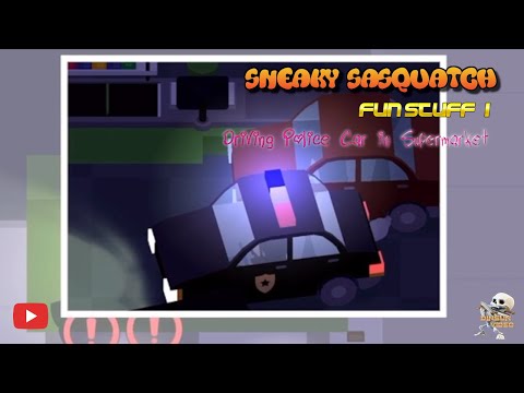 Sneaky Sasquatch Fun - Driving Police Car into Supermarket and Playing tag with Police