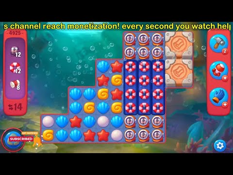 Fishdom lvl 4922-4929 👀 ¡MIRA!🔥🥵🍿| 💣 VS ⛔💣❓ |  💯🔥 Free Gameplay #448👑@Fishdom 🎮