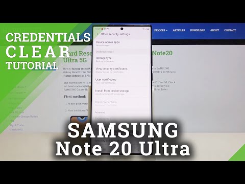 How to Clear Credentials in SAMSUNG Galaxy Note 20 Ultra – Delete Licenses