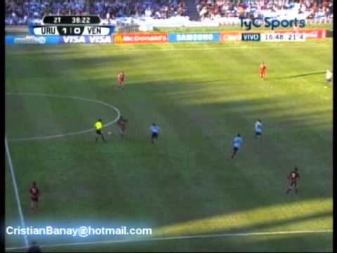 Uruguay 1 Venezuela 1 Eliminatorias Brasil 2012 Los goles (Audio Radio Continental )