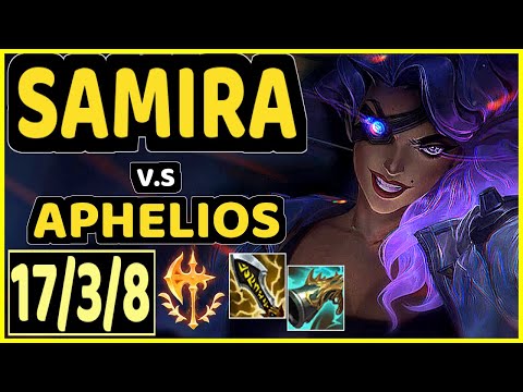 ICE (SAMIRA) vs APHELIOS - QUADRAKILL 17/3/8 KDA BOTTOM ADC GAMEPLAY - KR Ranked GRANDMASTER