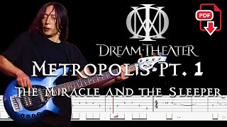 Dream Theater - Metropolis, Pt. 1 (🔴Bass Tabs & Notations) @ChamisBass #chamisbass #dreamtheaterbass