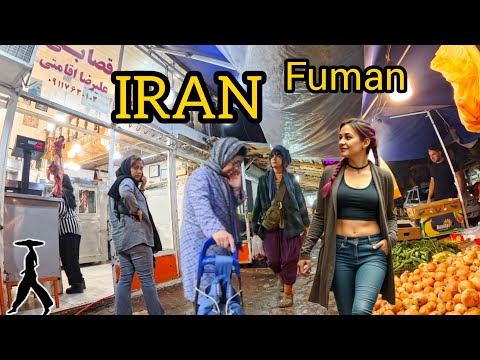IRAN : Northern Iran, today 🇮🇷 Local night market in Fuman!!