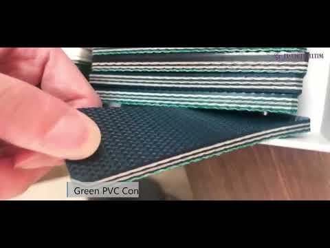Green PVC Conveyor Belt For Marble 7mm 11mm Cinta Transportadora De PVC Verde Para Mármol