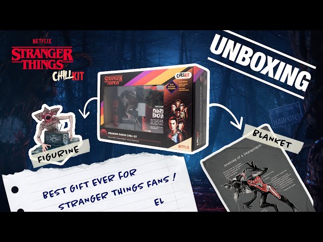 Vídeo relacionado con Neamedia Icons Netflix Chill Kit - Stranger Things, Licencia Oficial, Manta, Manta, Manta, Figura de coleccionista, Botella isotérmica, Pegatinas, Idea, cumpleaños
