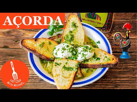 Açorda | Portuguese Garlic and Cilantro Bread Soup