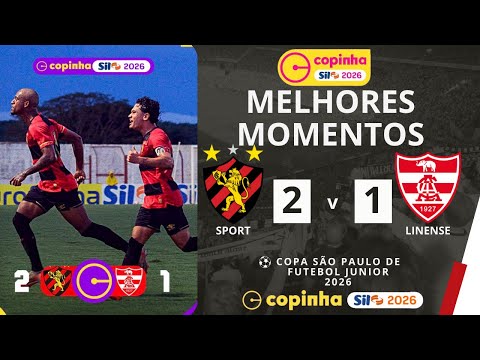 Sport vs Linense | Melhores Momentos | 1ª Rodada | Copinha 2026