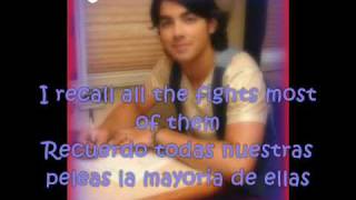Jonas Brothers - Don&#39;t Speak Lyrics English &amp; Spanish (HD)
