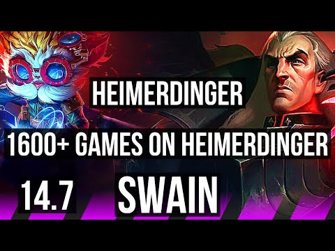 HEIMERDINGER & Draven vs SWAIN & Caitlyn (SUP) | 1600+ games, 1/1/9 | KR Master | 14.7