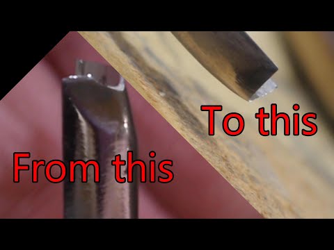 Sharpening a Badly Worn V-Gouge