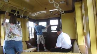 preview picture of video 'Inside Wooden L Cars passing 1630 and the East Union Station'
