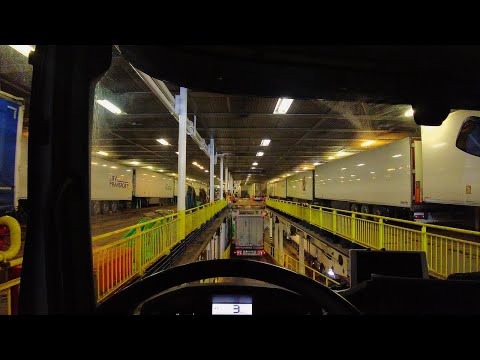 POV Driving KLAIPEDA Departure from the ferry