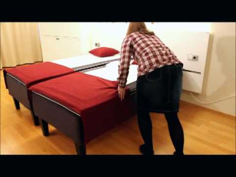 Smidig dubbelsäng för hotell