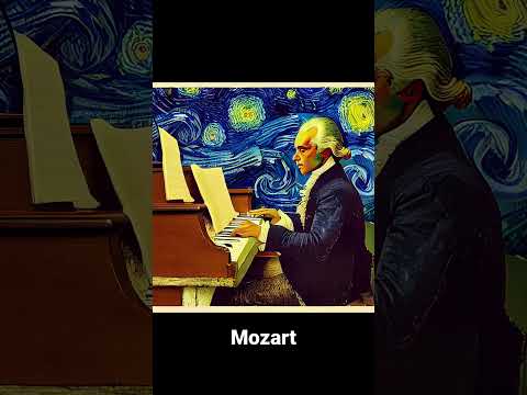Famous composers by Picsart's A.I. in Van Gogh style