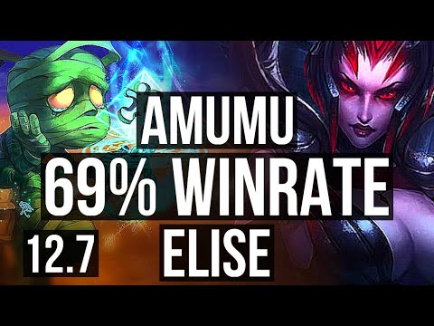 AMUMU vs ELISE (JNG) | 69% winrate, 1/1/8 | KR Diamond | 12.7