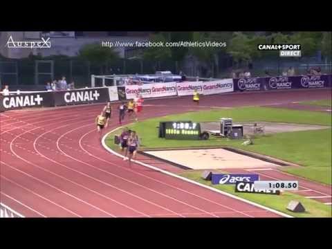 Makhloufi 2.13.08 5th time ever 1000m men meeting Nancy 2015