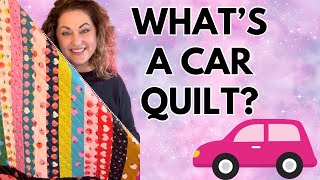 Strawberry Jelly Roll Quilt for Beginners 🍓 | Easy Car Quilt Tutorial Using a Free Pattern!