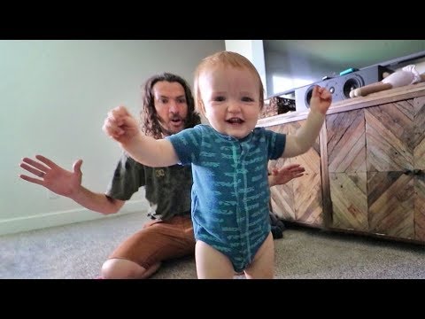 NIKO LEARNS TO WALK!! and a SECRET Backyard Tunnel Fort!!!!