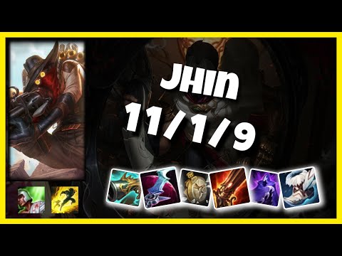 Jhin Gameplay Challenger Replay 10.24 Bot Lane 11/1/9