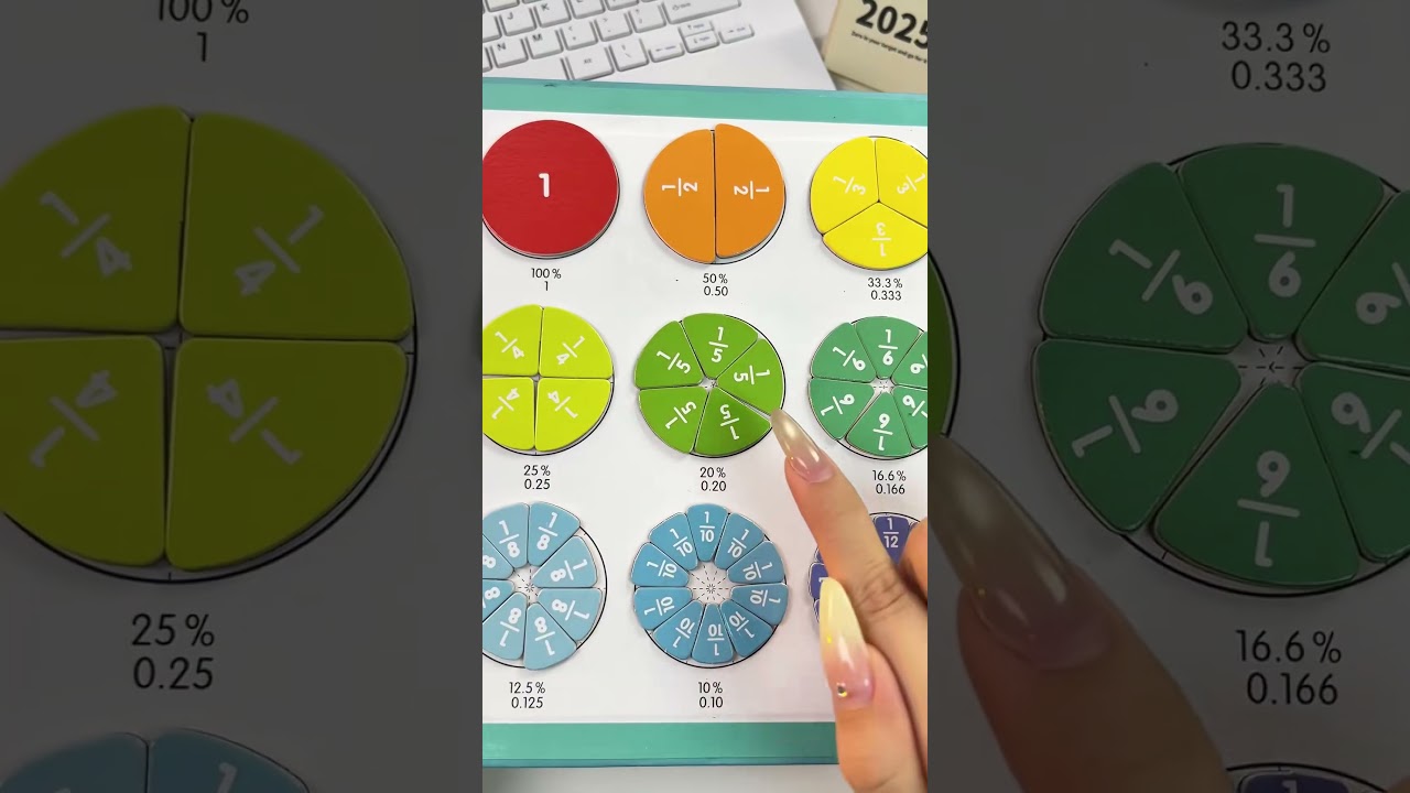 Make fractions fun with this magnetic puzzle! #educationaltoy #montessori #math