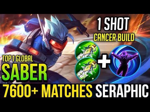 saber!one shot King Best build 2022|Top Global rank 1saber|Mobile legend bang bang√@Richard_sangma
