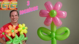 como hacer flores con globos - globoflexia flor - como hacer figuras con globos