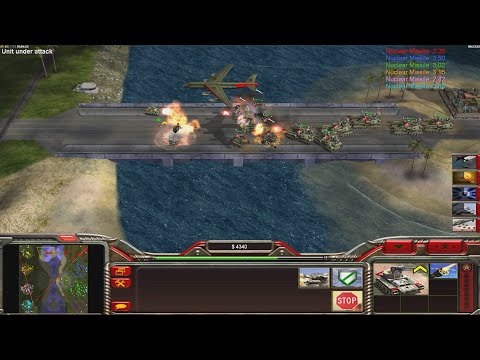China Tank $10k - Command & Conquer Generals Zero Hour - 4 vs 4 HARD Gameplay
