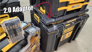 Connect DEWALT TOUGHSYSTEM 2.0 Products to TSTAK Modules, Pro Organizers, And TOUGHCASE Sets