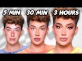 5 MIN Vs 30 MIN Vs 3 HOUR MAKEUP