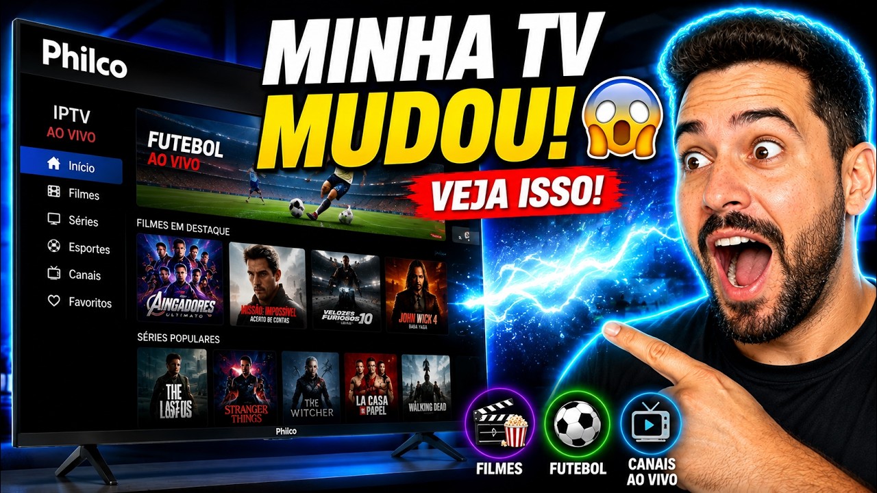 🔥 IPTV NA TV PHILCO: COMO TRANSFORMAR SUA TV EM 2026!