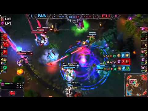 Doublelift  Ezreal Pentakill! EU vs NA