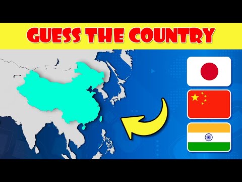 Guess the County on the Map 🗺️ 50 Countries Geography Quiz