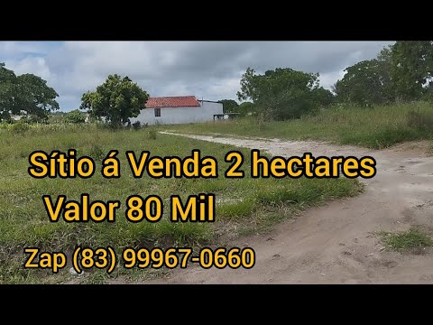 Sítio á Venda 2 hectares em Areial Paraíba Brasil Valor 80 Mil reais Zap 83 9 9967-0660