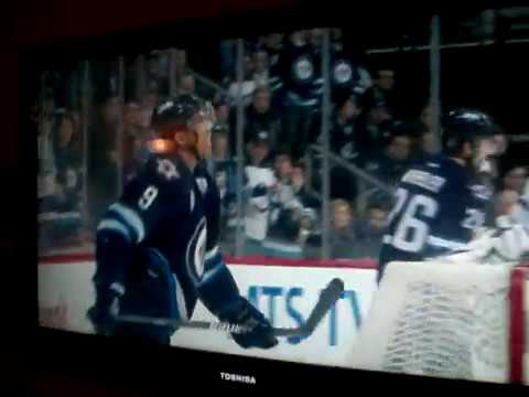 Leafs @ Jets - 12/31/11 - Kane goes down