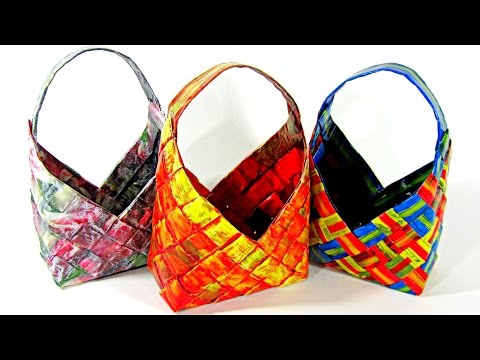 #DIY: Cestas de papel periódico. How to make paper baskets.