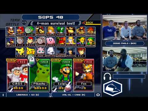 S@PS 48 Melee Doubles - Liberace + SQ (Green) vs Kal-El + CAKE (Red) - Grand Finals
