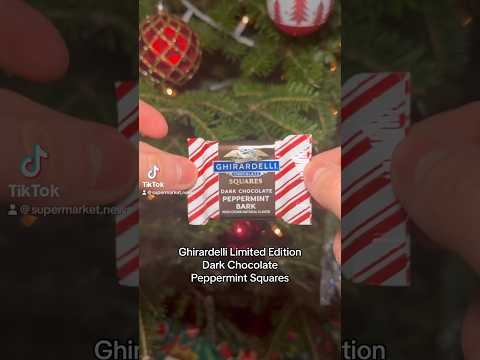 Ghirardelli Limited Edition Dark  Chocolate Peppermint Squares #chocolate #candy #christmas #snacks
