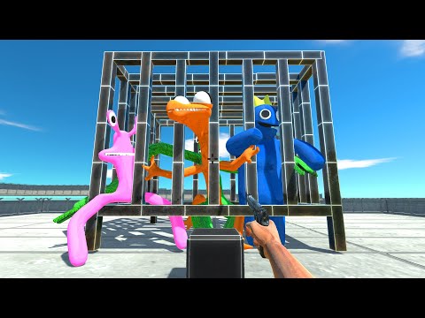 Rescue Rainbow Friends From Cages - Animal Revolt Battle Simulator