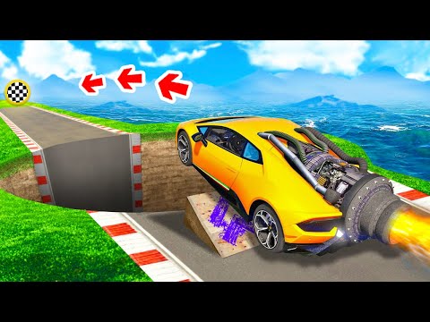 Testing CARS vs HUGE POTHOLES in GTA 5!