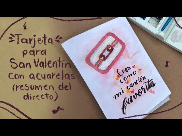 Vídeo relacionado con Genérico Set Acuarela San Valentín Colores y brillantes