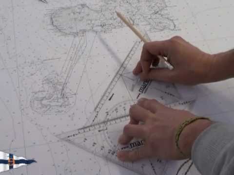 Uso delle squadrette da carteggio per la lettura degli angoli. Patente Nautica