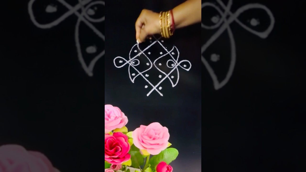 5*2*1 dots small bigginers rangoli design
